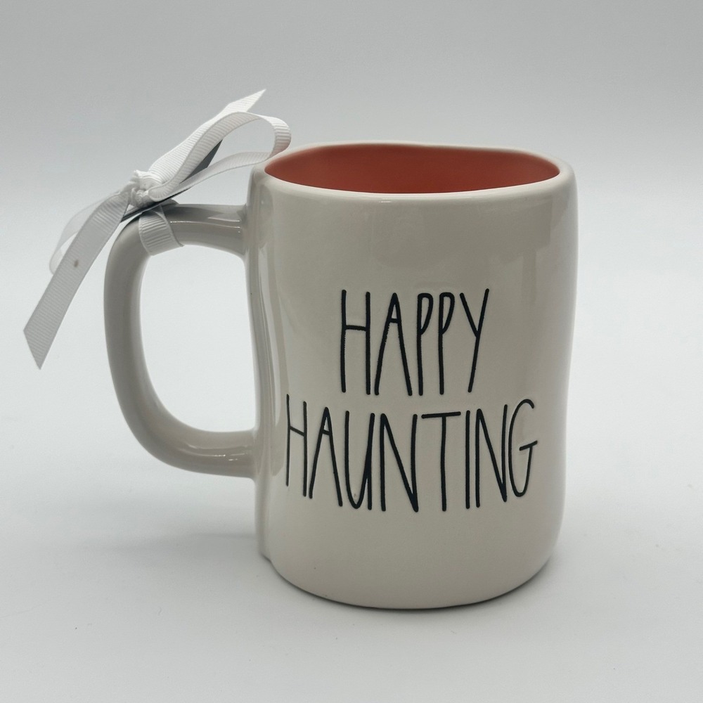 Rae Dunn Disney Minnie Mouse Happy Haunting Halloween Coffee Mug NEW